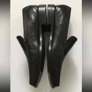 COLE HAAN SHOES Black Leather Loafers Moc Toe Men’s Sz 9 M Made in India s-l400.jpg main image 3